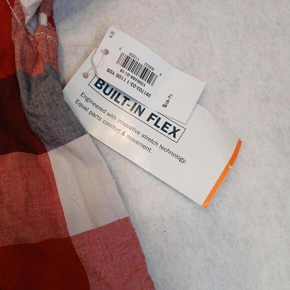 Old Navy Pocket Poplin Shirt Size Small (6-7) Plaid Flex Stretch Lightweight - Picture 6 of 7